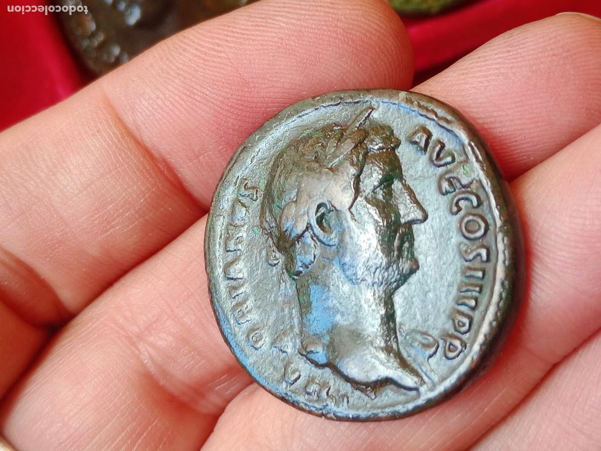 Monedas Imperio romano: Excelente sestercio, Adriano - Foto 2