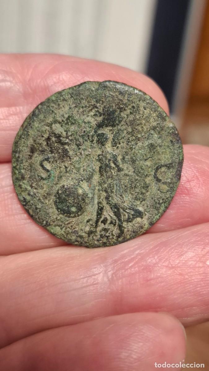 Monedas Imperio romano: moneda de 1 as de Neron (54-68 d.c) rara - Foto 4
