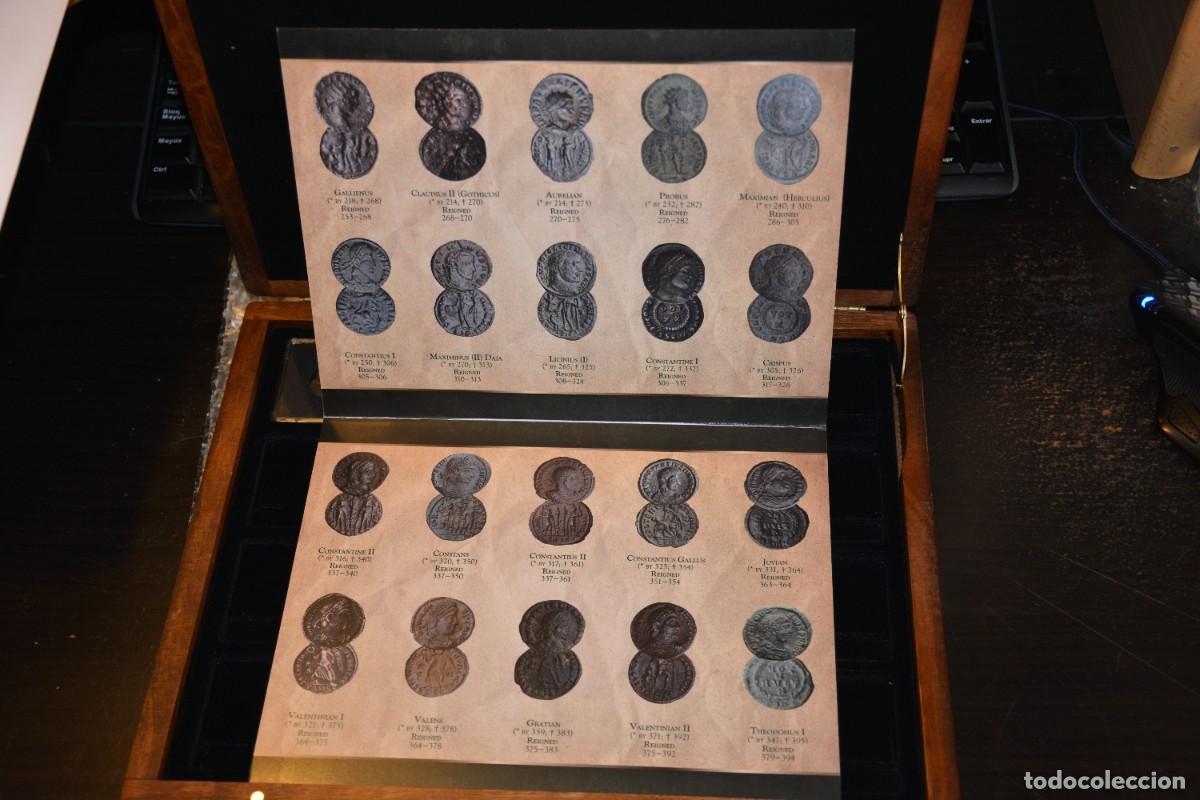 Monedas Imperio romano: Caja con monedas de los 20 EMPERADORES DEL IMPERO ROMANO - Foto 4