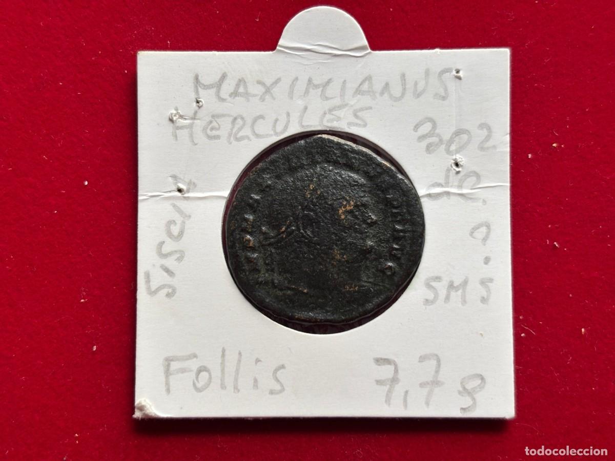 Monedas Imperio romano: Follis de Maximianus Herculeo 7,7 grs - Foto 1