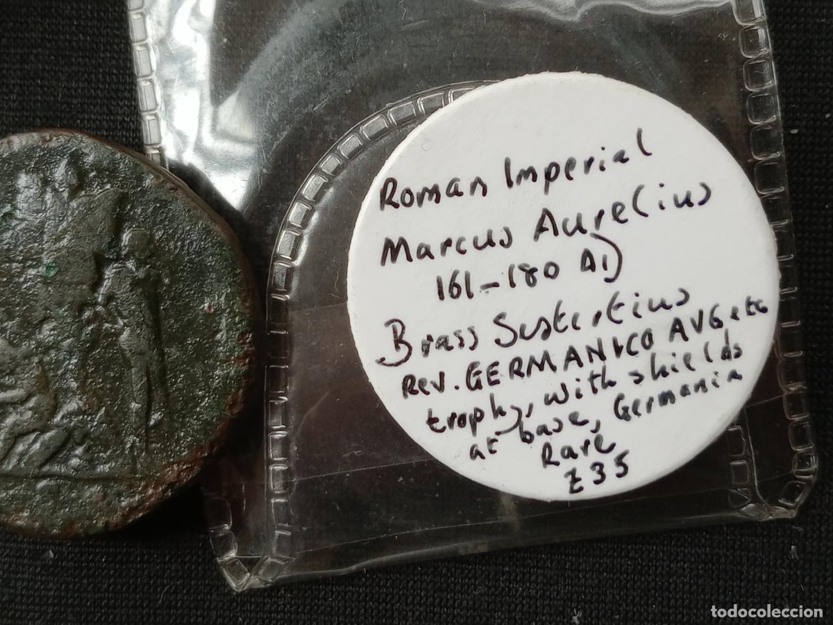 Monedas Imperio romano: SESTERCIO MARCO AURELIO, MARCUS AURELIUS. GERMANICO AUG. - Foto 3
