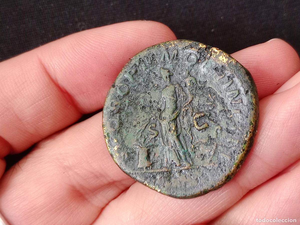 Monedas Imperio romano: Sestercio de Trajano. Roma - Foto 3
