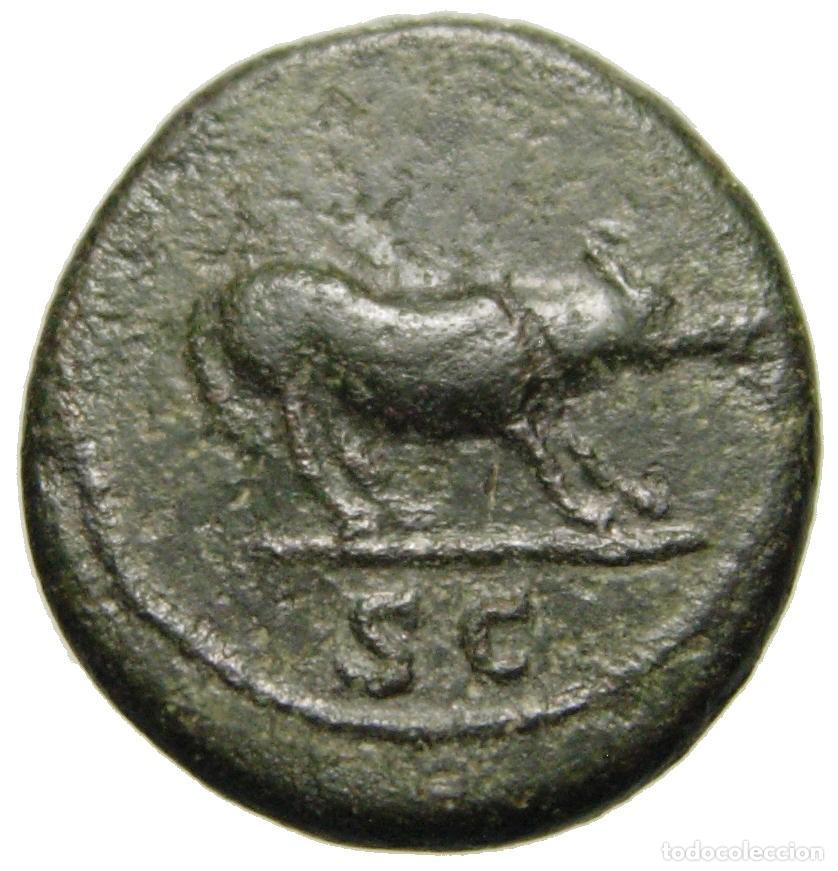 Monedas Imperio romano: Cuadrante de Trajano, 107 dC, loba - Foto 1