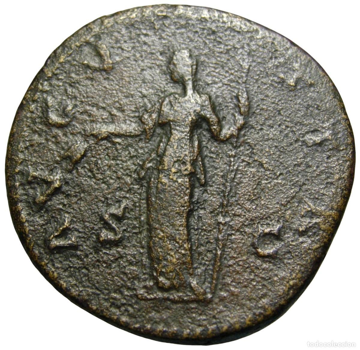 Monedas Imperio romano: Faustina I &AElig; Sestercio (147-161 dC), Ceres - Foto 2