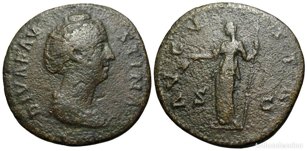 Monedas Imperio romano: Faustina I &AElig; Sestercio (147-161 dC), Ceres - Foto 3