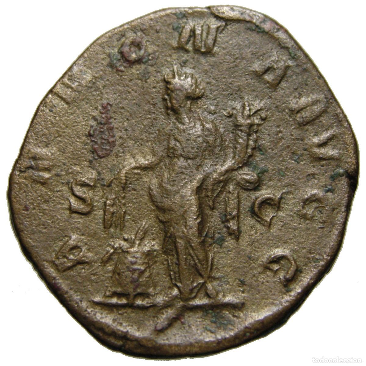 Monedas Imperio romano: Felipe I (244-249 dC) Sestercio, Annona - Foto 2