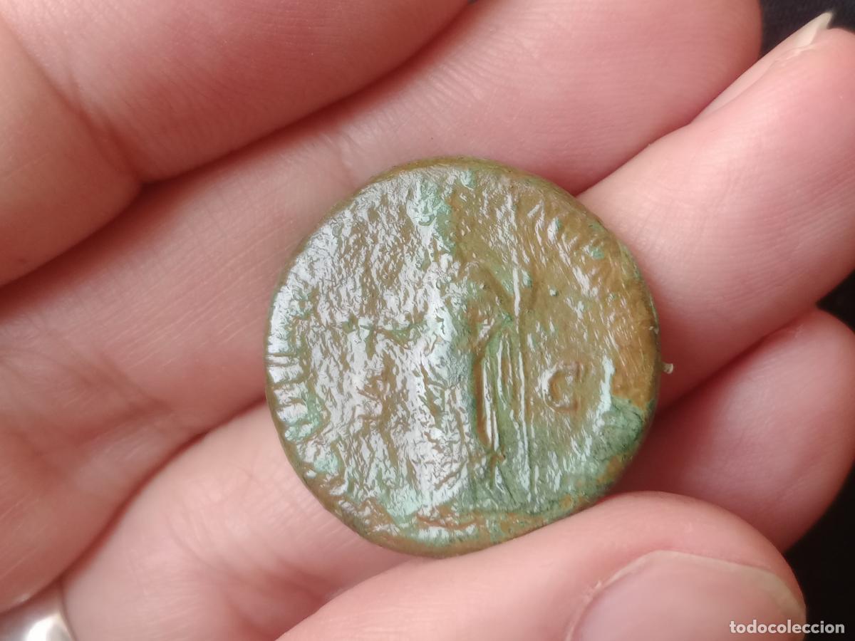 Monedas Imperio romano: As romano de Adriano. P&aacute;tina verde - Foto 2