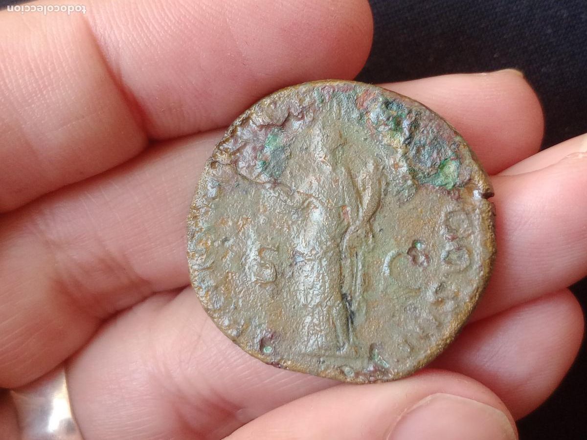 Monedas Imperio romano: Sestercio de Adriano. Roma - Foto 2