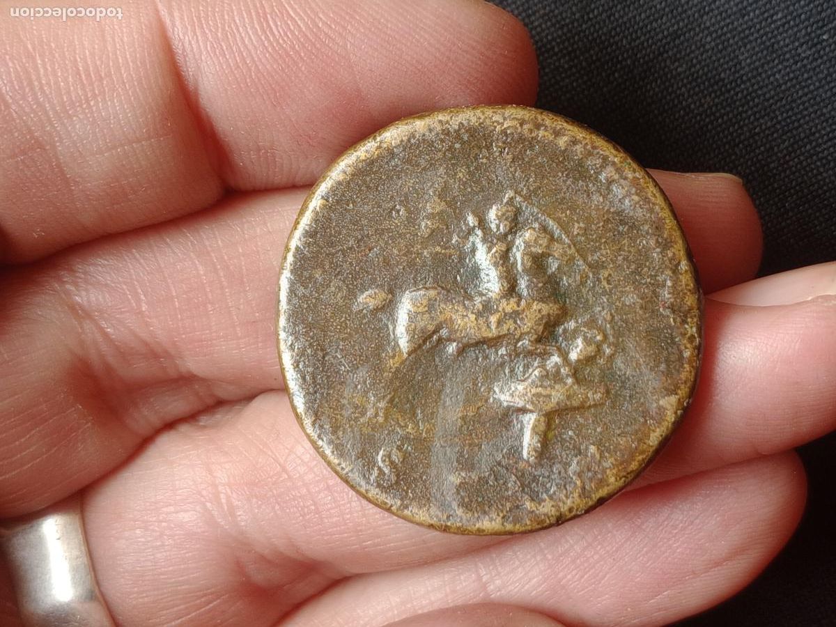 Monedas Imperio romano: Sestercio de Domiciano. Emperador a caballo - Foto 1