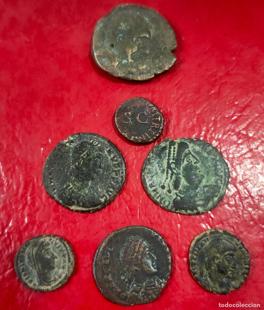 Monedas Imperio romano: LOTE DE 7 MONEDAS ANTIGUAS. - Foto 1