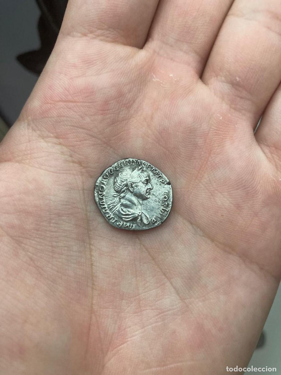 Monedas Imperio romano: Denario de Trajano Genio - Foto 1