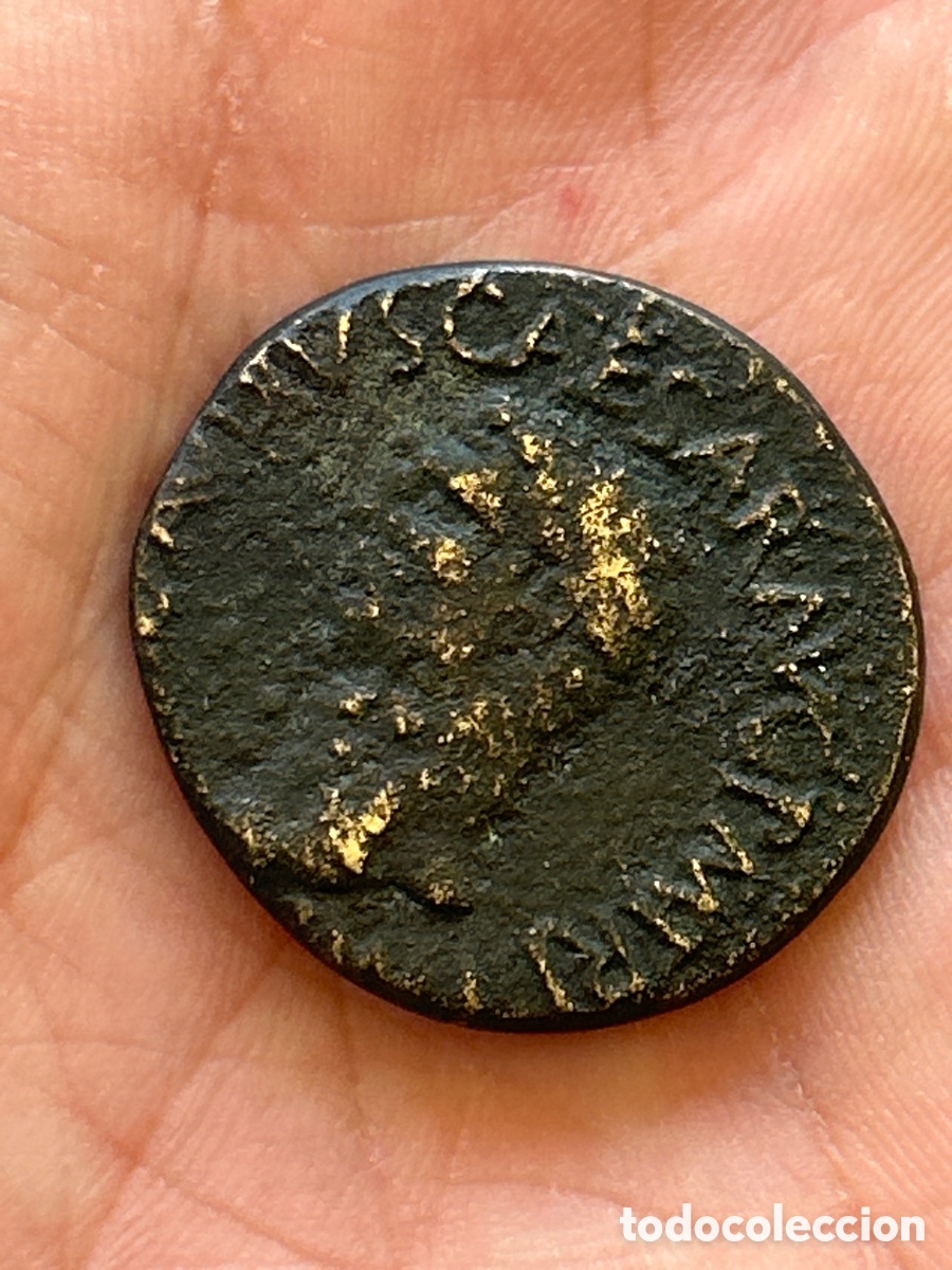 Monedas Imperio romano: moneda romana imperial de bronce, AS de AUGUSTO - Foto 1