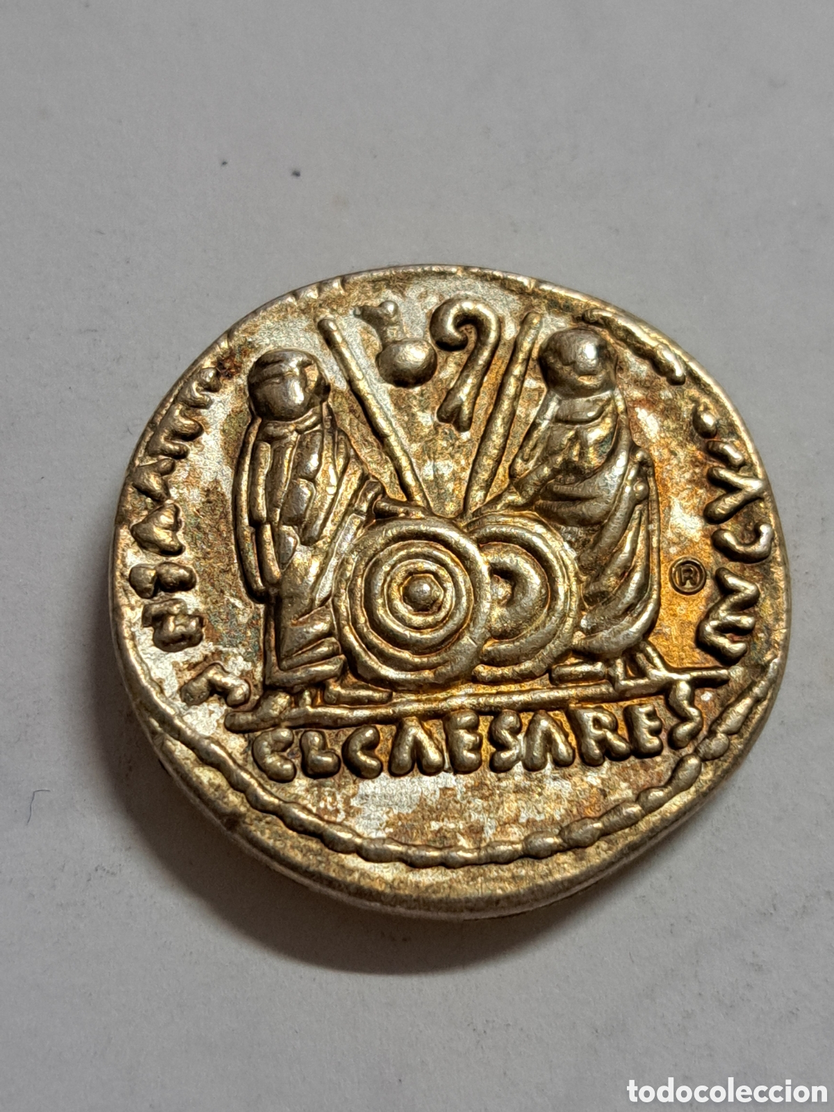 Monedas Imperio romano: Copia de un denario de Augusto imperio romano - Foto 2