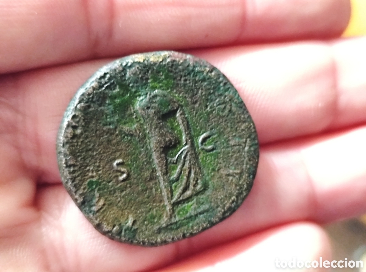 Monedas Imperio romano: Muy Bonito Sestercio de Aelio - Foto 2