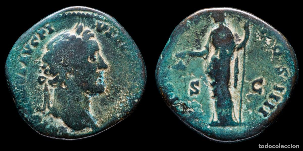 Monedas Imperio Romano: Antoninus Pius Sestertius - LIBERTAS COS IIII - 32 mm / 23,19 gr.
