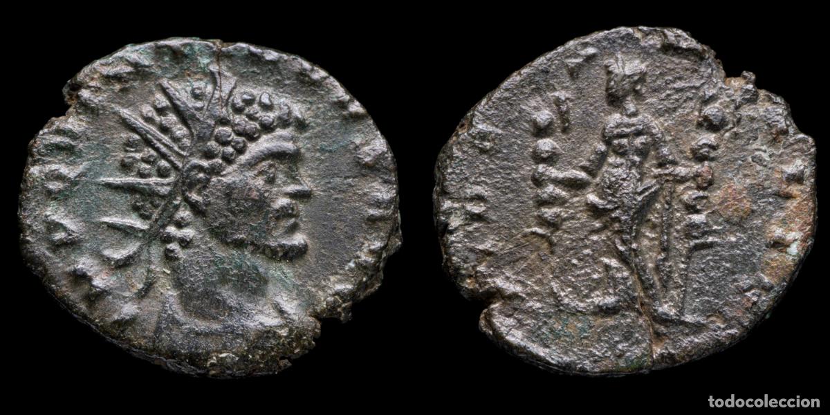 Monedas Imperio Romano: Quintillus Antoninianus - FIDES MILIT, Mediolanum - 19 mm / 3,01 gr.