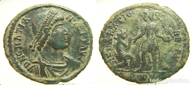 Monedas Imperio Romano: Moneda del Emperador Graciano reverso REPARATIO REIPVB ceca PCON oficina 1&ordf; de Arles