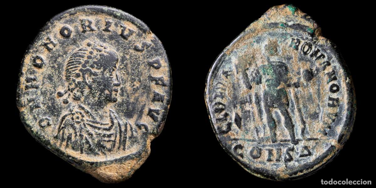 Monedas Imperio Romano: Honorius Follis - GLORIA ROMANORVM, Constantinople - 24 mm / 4,63 gr.