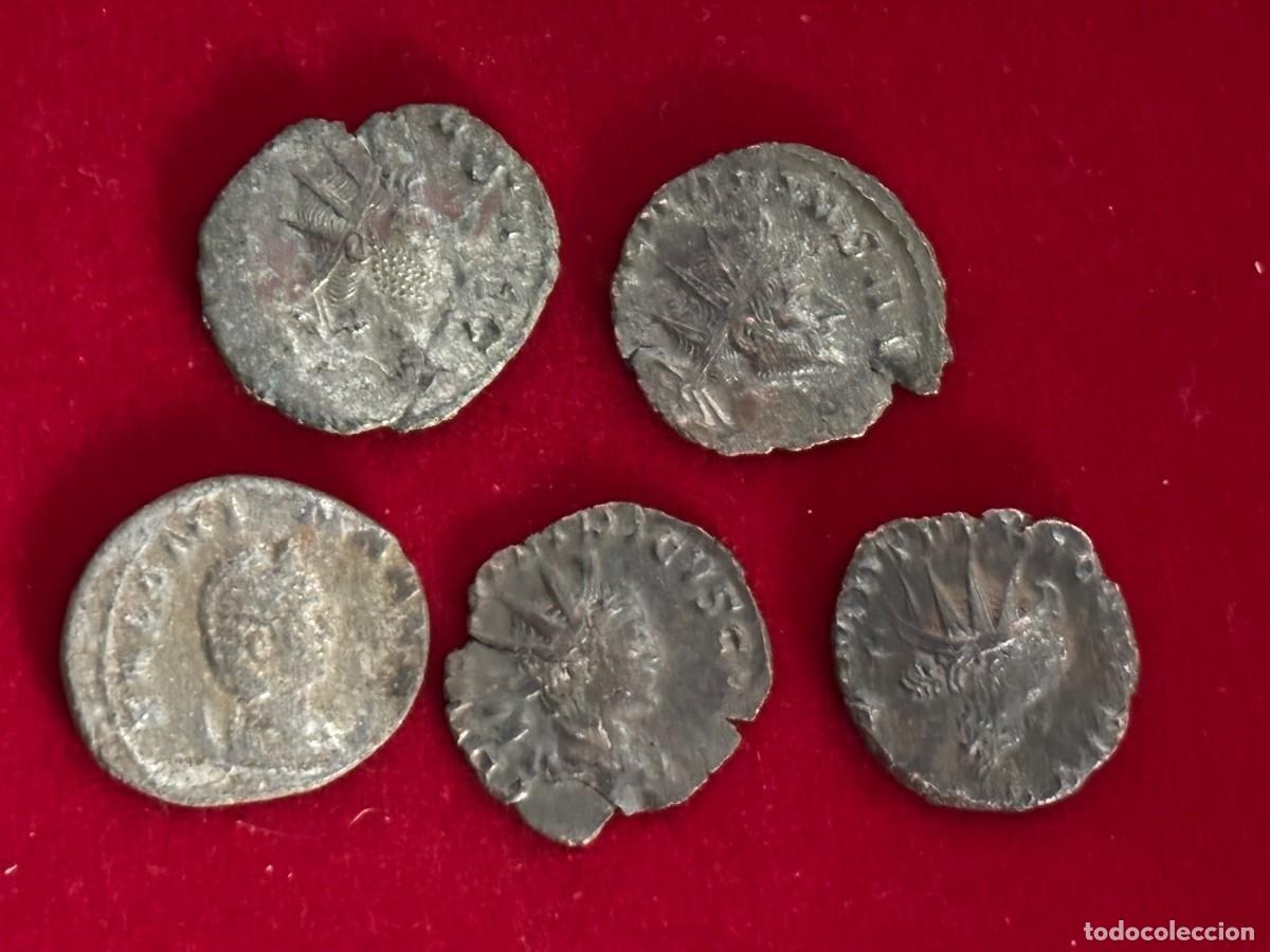 Monedas Imperio Romano: 5 Antoninianos diferentes Claudio II, Galieno, Tetrico II, Salonina y Victorino