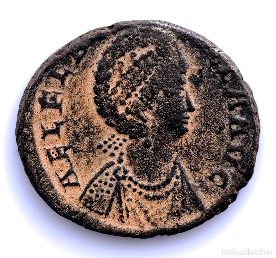 Monedas Imperio Romano: SC-Roma. Aelia Flaccilla (379-386) Follis. Constantinopla.Cobre 4,55 g. ESCASA