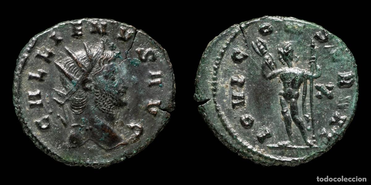 Monedas Imperio Romano: Gallienus Antoninianus - IOVI CONSERVAT - 21 mm / 3.47 gr.