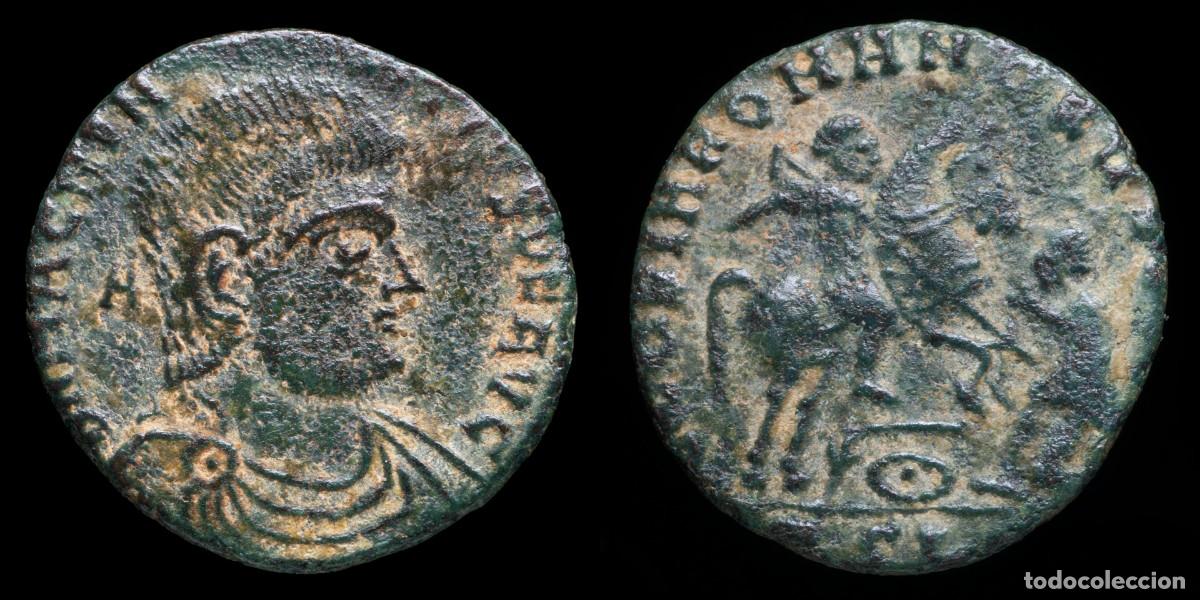 Monedas Imperio Romano: Magnentius Follis - GLORIA ROMANORVM, Lugdunum - 19 mm / 2,48 gr.