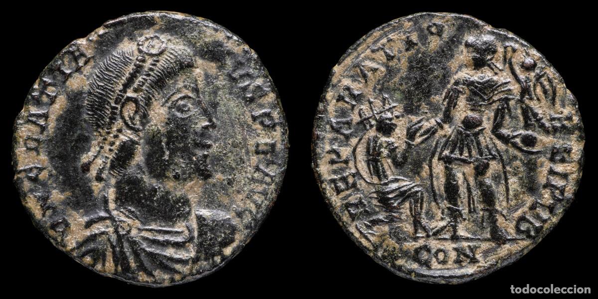 Monedas Imperio Romano: Gratian Follis - REPARATIO REIPVB, Arles - 23 mm / 4,53 gr.