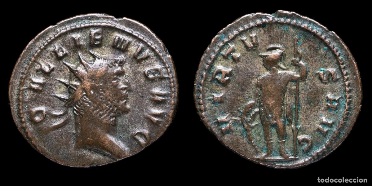 Monedas Imperio romano: Gallienus Antoninianus - VIRTVS AVG - 22 mm / 3,73 gr. - Foto 1