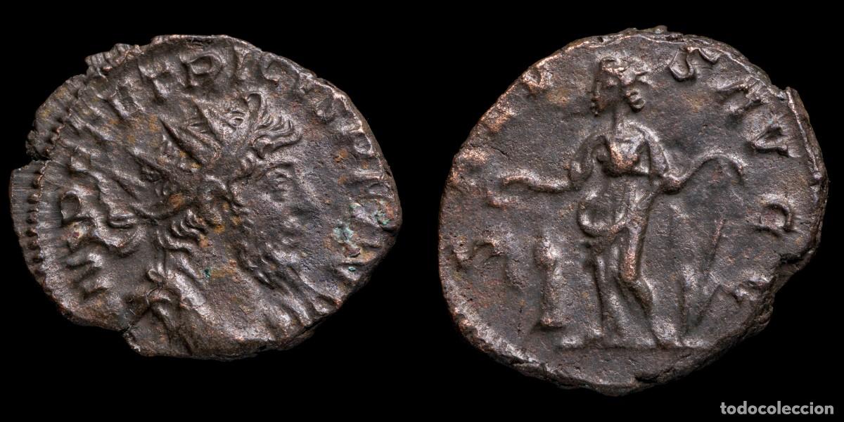 Monedas Imperio Romano: Tetricus Antoninianus - SALVS AVGG - 20 mm / 3,14 gr.