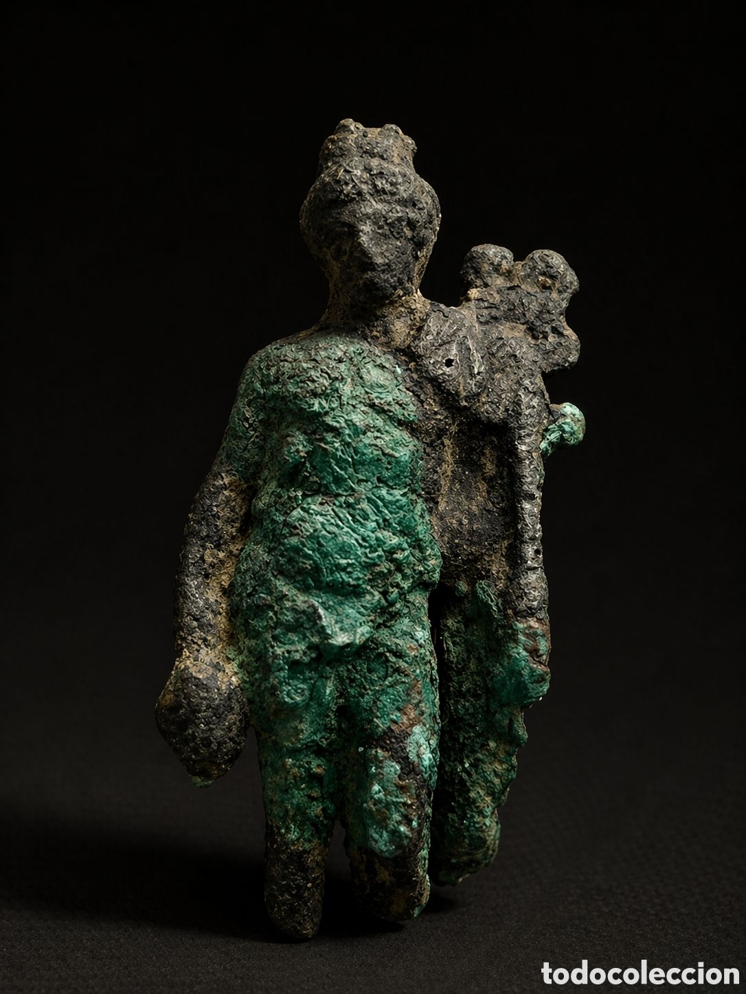 Moedas Imp&eacute;rio Romano: Exvoto figura de H&eacute;rcules de la &eacute;poca romana siglo I-III en bronce labrado certificado de autenticid