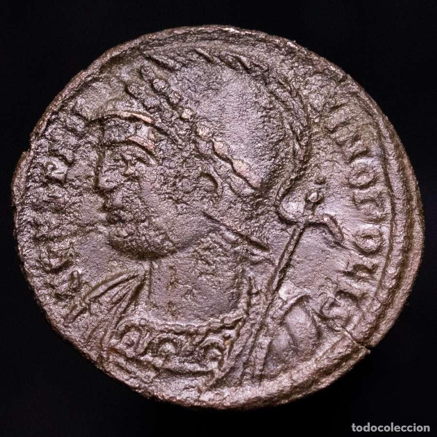 Monedas Imperio Romano: Constantinopolis, 1/2 Follis. Arles, 336 d.C. x / SCONST