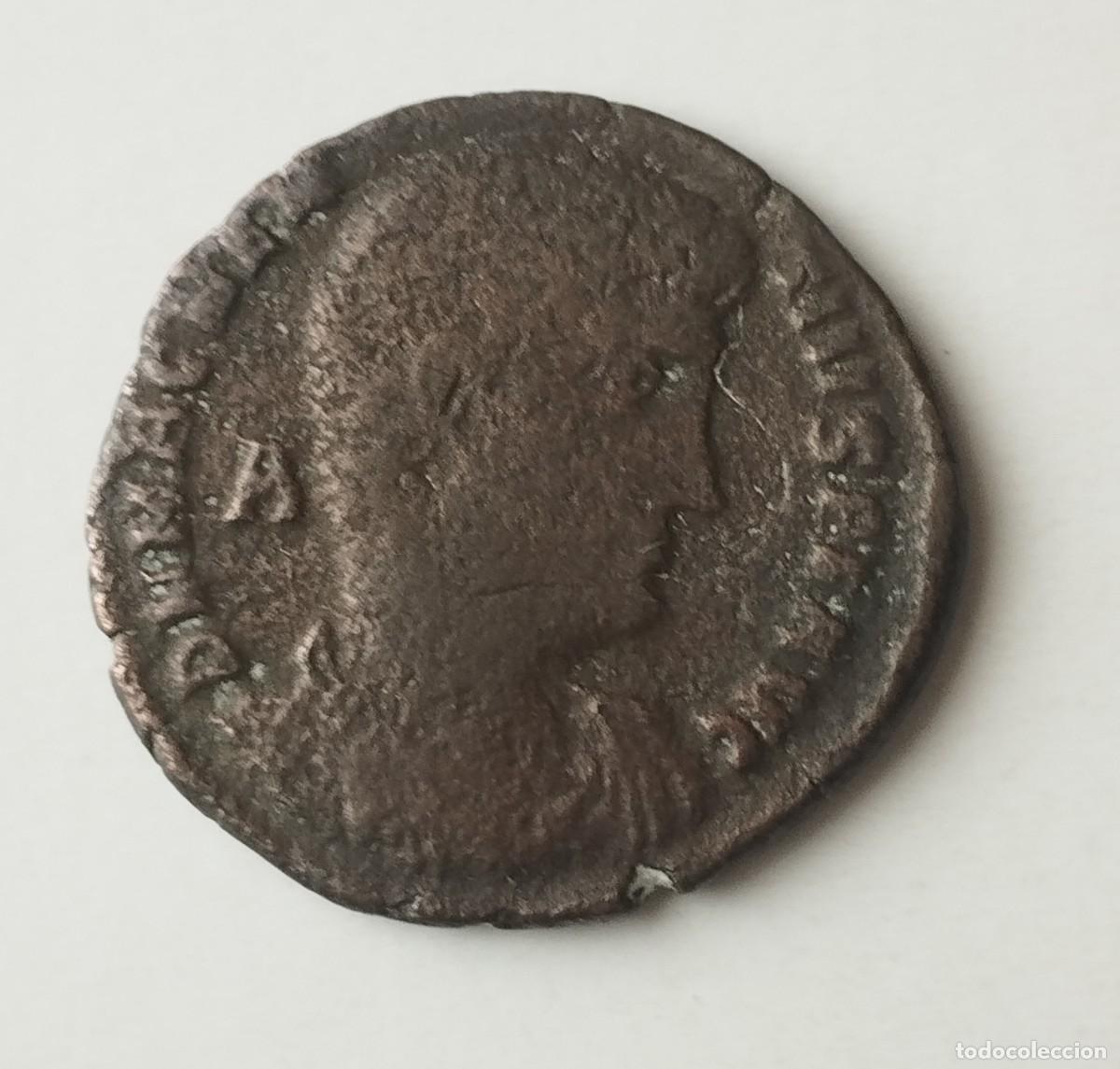 Monedas Imperio Romano: Moneda romana de Magnencio. Majoriana.