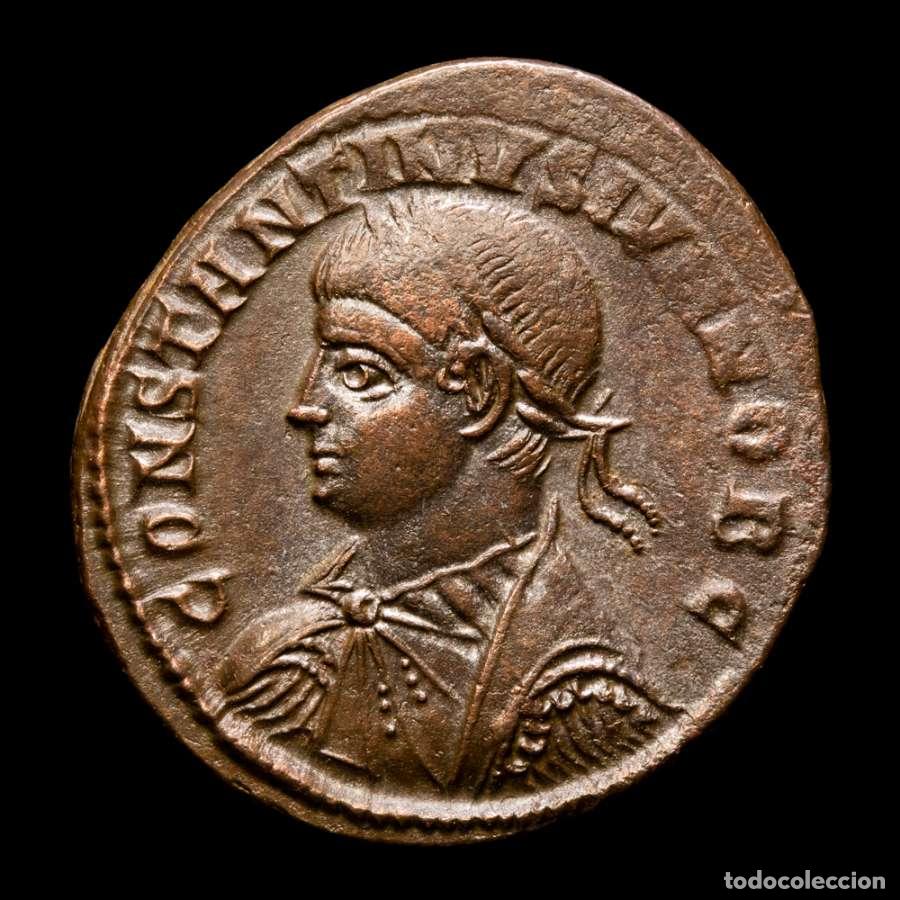 Monedas Imperio Romano: Constantino II - Follis de Roma. PROVIDENTIAE CAESS / RT (732)