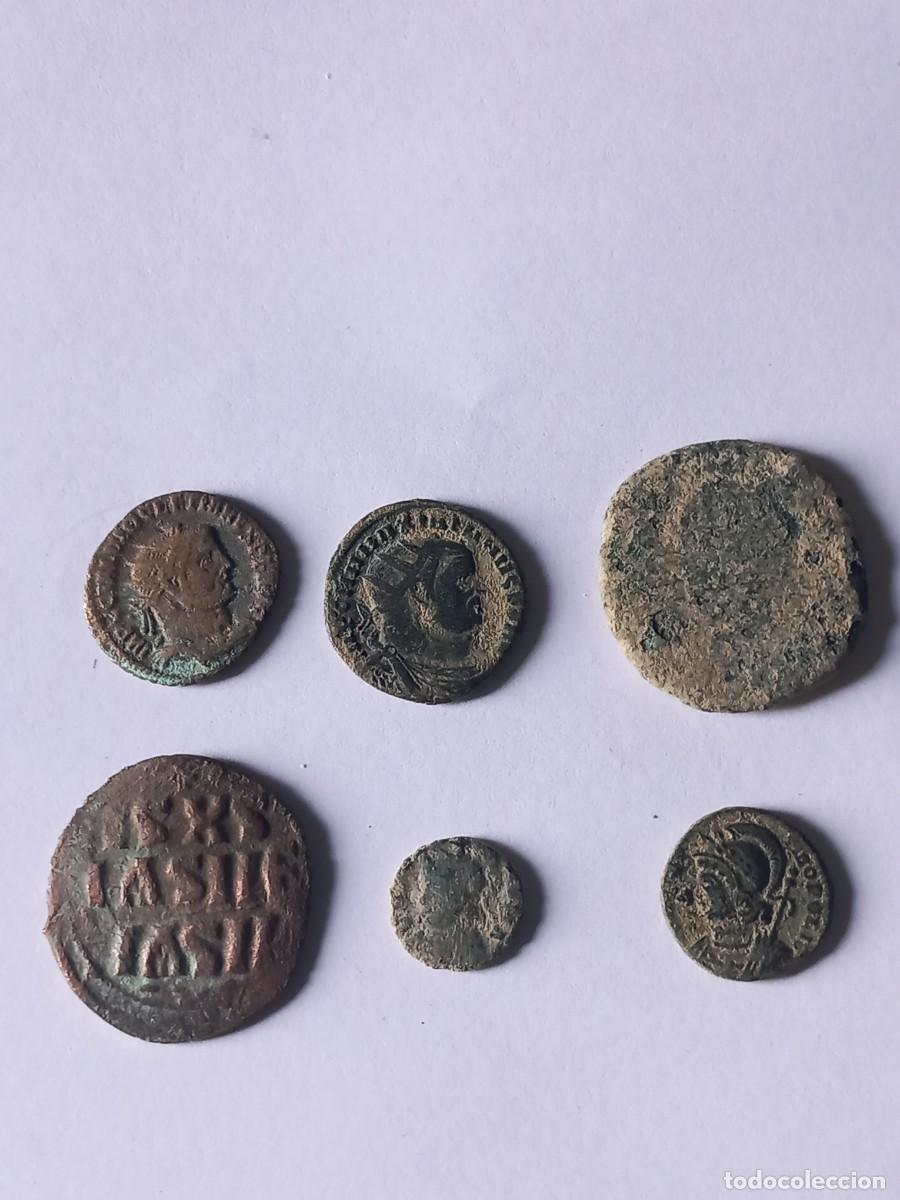 Monedas Imperio Romano: Lote A de 6 monedas romanas para limpiar y expertizar. Procedentes de Colecci&oacute;n particular