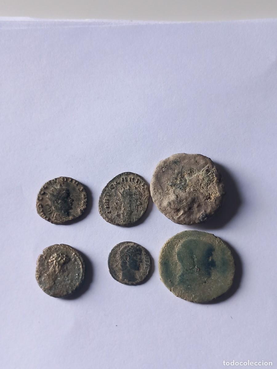 Monedas Imperio Romano: Lote B de 6 monedas romanas para limpiar y expertizar. Procedentes de Colecci&oacute;n particular