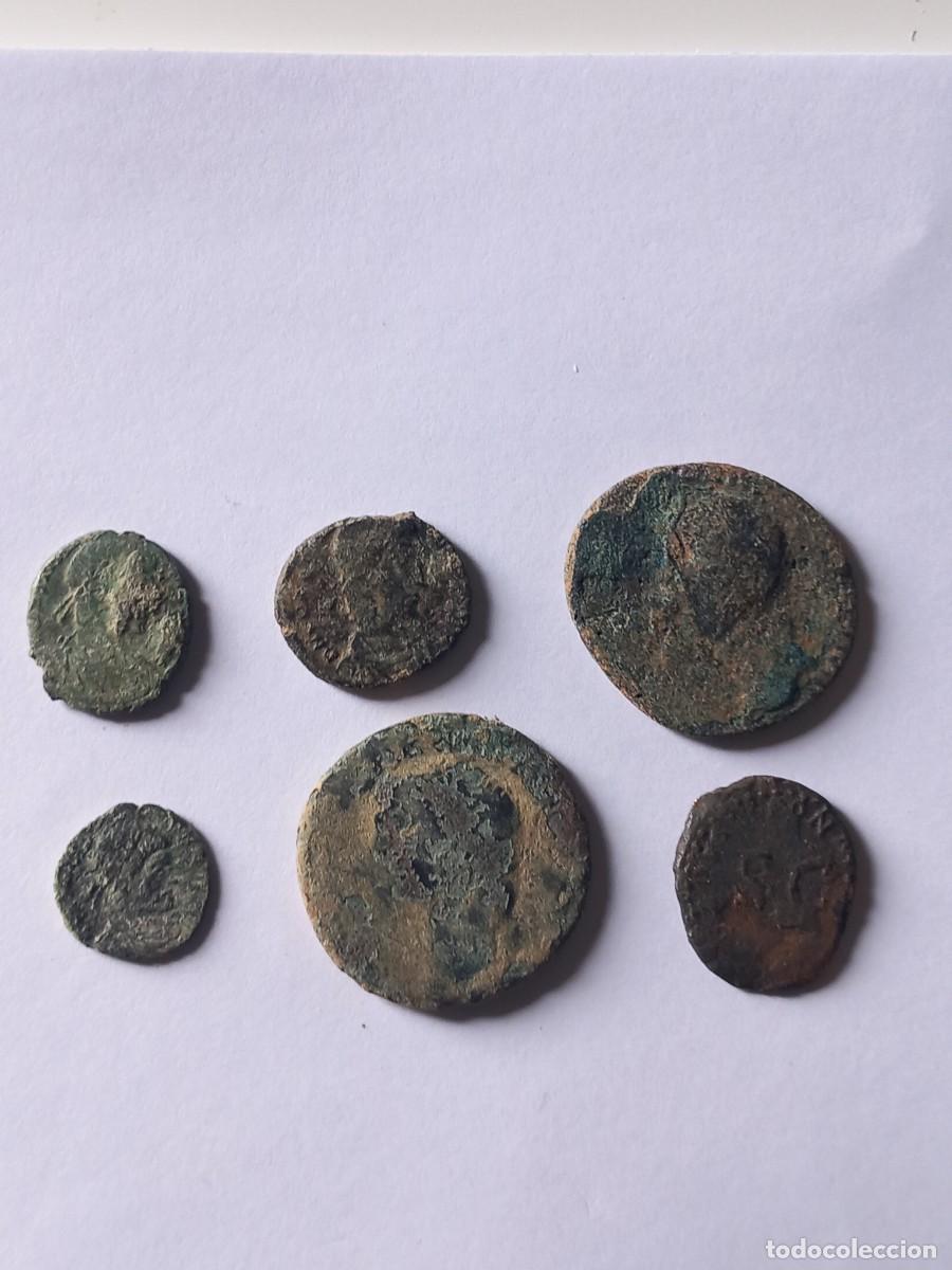 Monedas Imperio Romano: Lote D de 6 monedas romanas para limpiar y expertizar. Procedentes de Colecci&oacute;n particular