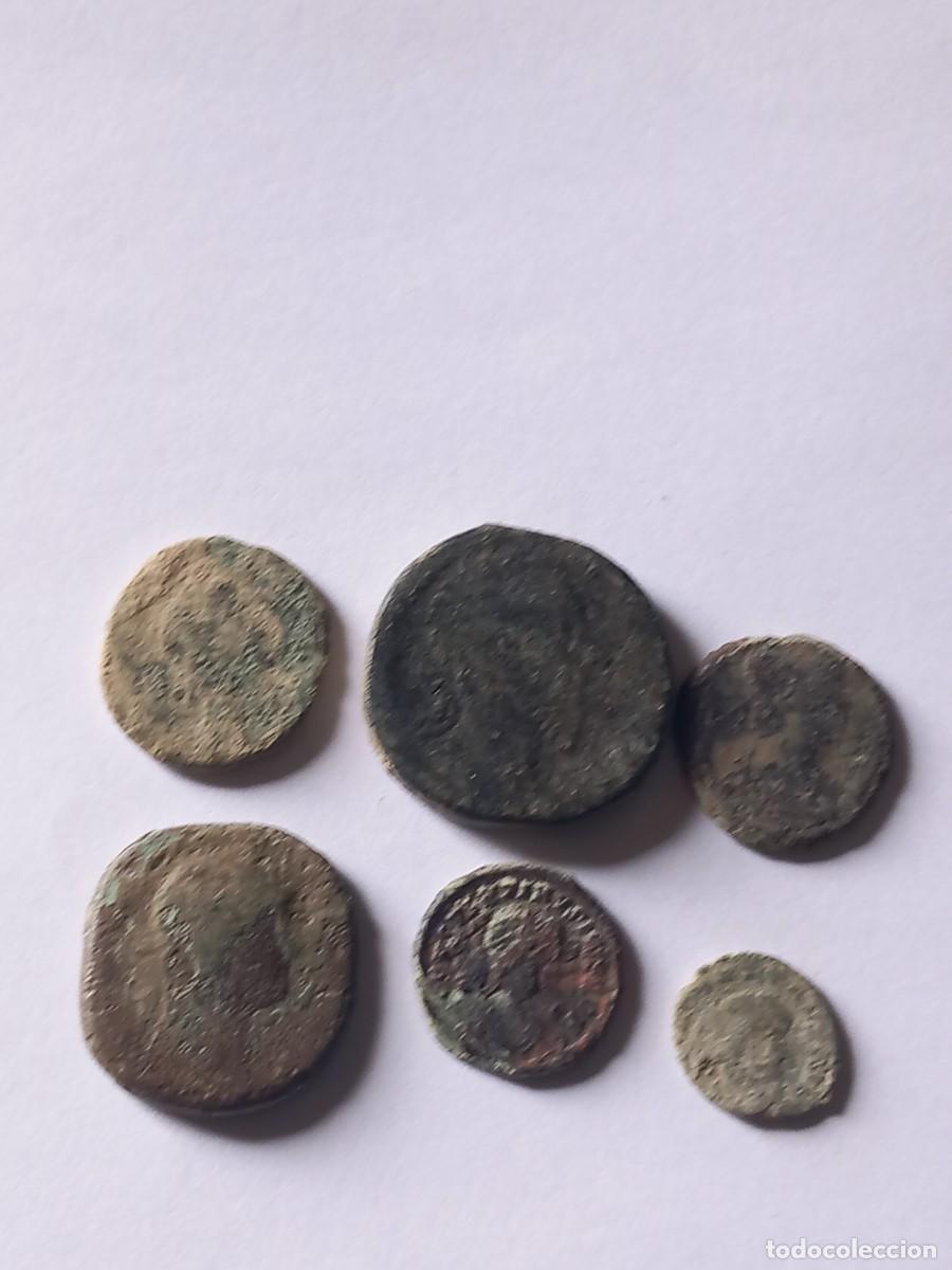 Monedas Imperio Romano: Lote F de 6 monedas romanas para limpiar y expertizar. Procedentes de Colecci&oacute;n particular