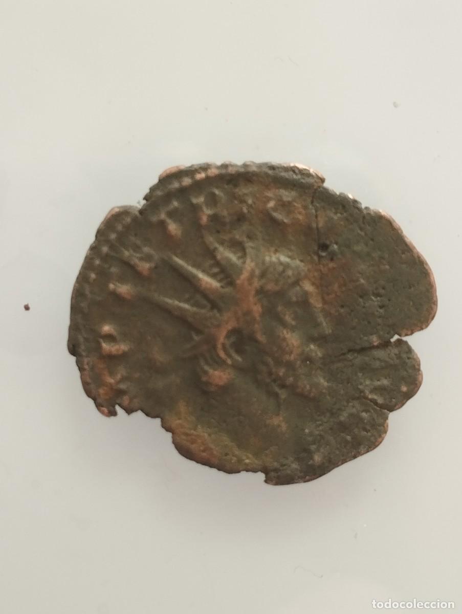 Monedas Imperio Romano: Moneda romana de t&eacute;trico I. Antoniniano.