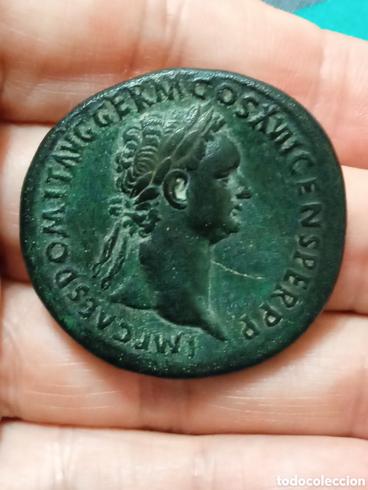 Monedas Imperio Romano: BONITO SESTERCIO DE DOMICIANO (81-96 D.C.) REVERSO: IOVI M&Oacute;DULO GRANDE