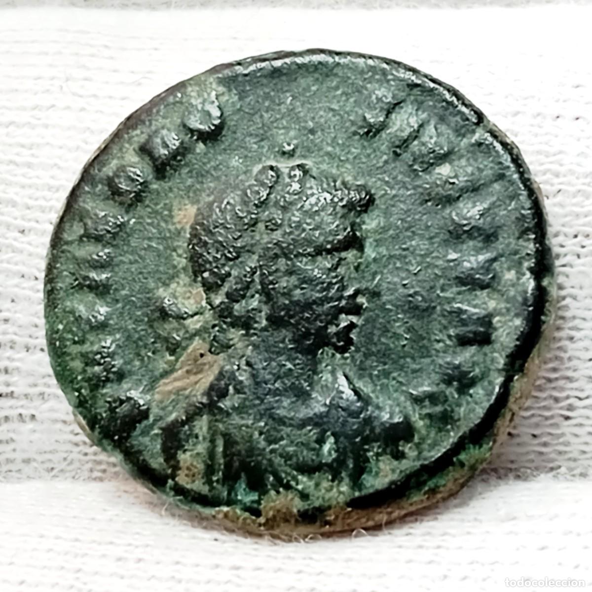 Monedas Imperio Romano: ⚜️ BBD7 0. AE 20. Arcadio. GLORIA ROMANORVM. Antioqu&iacute;a, 1&ordf; of. 383-408 d.C. 5,90 g