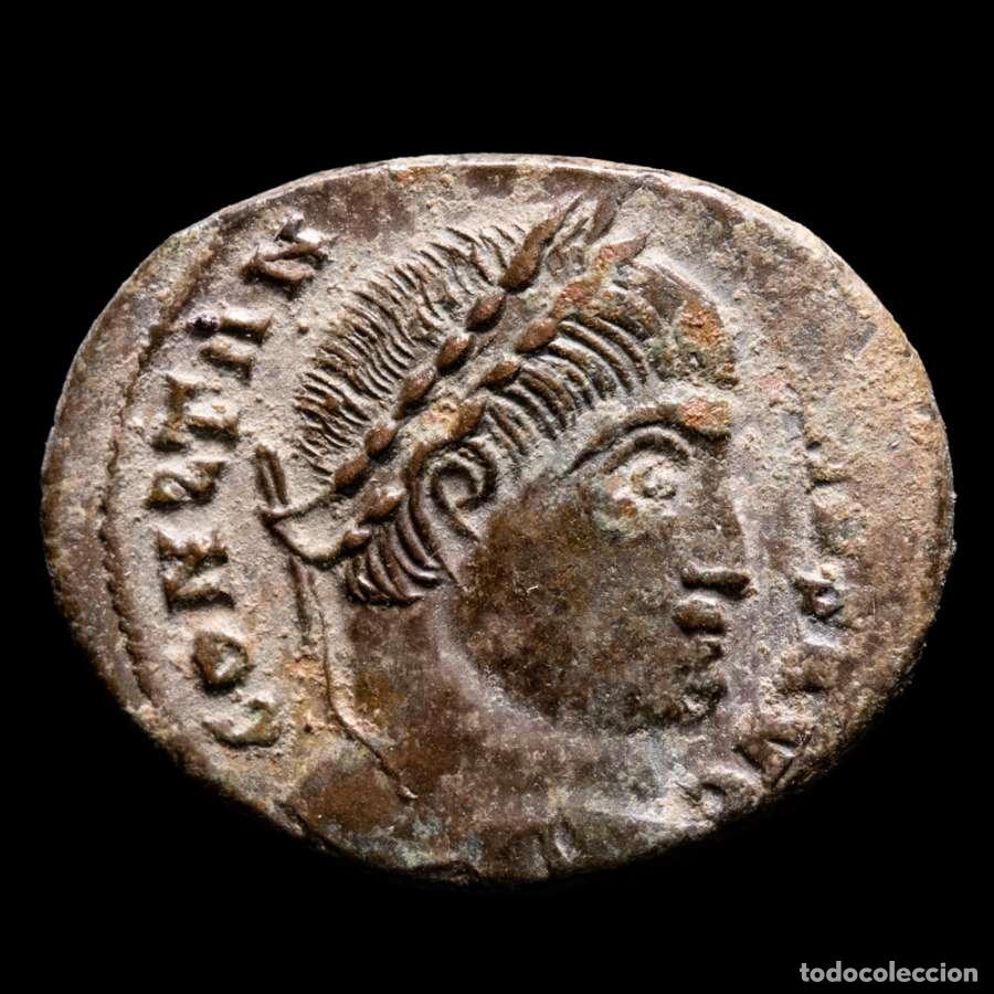 Monedas Imperio Romano: No en RIC - Constantino I Follis PROVIDENTIAE AVGG ●en puerta PLG