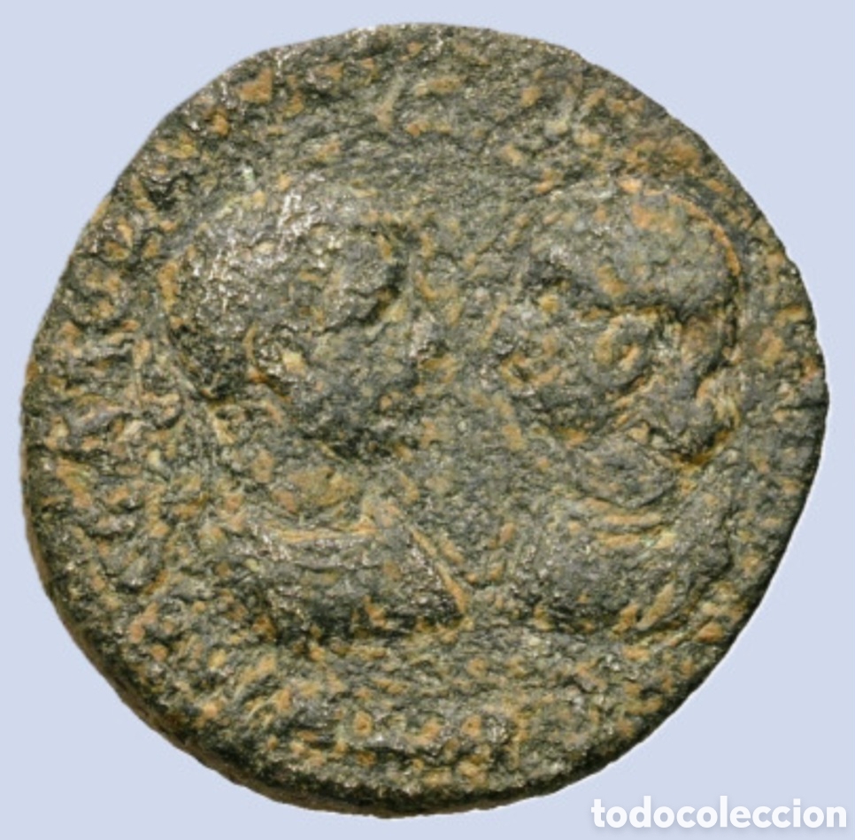 Monedas Imperio Romano: Severo Alejandro, con Julia Mamaea (222-235 d. C.). Bronce de bronce (29,6 mm, 13,7 g) EN MBC
