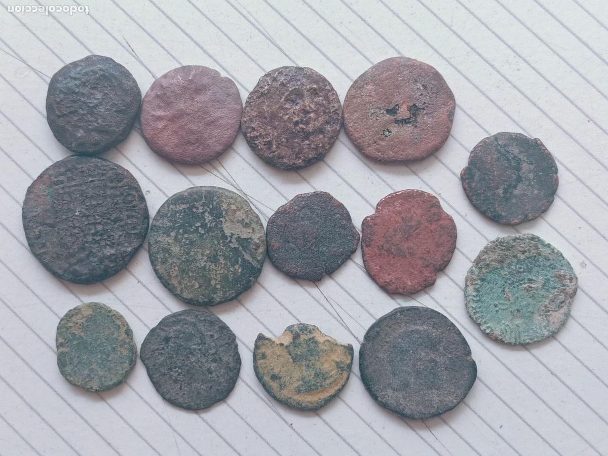 Monedas Imperio Romano: 14 monedas romanas antiguas