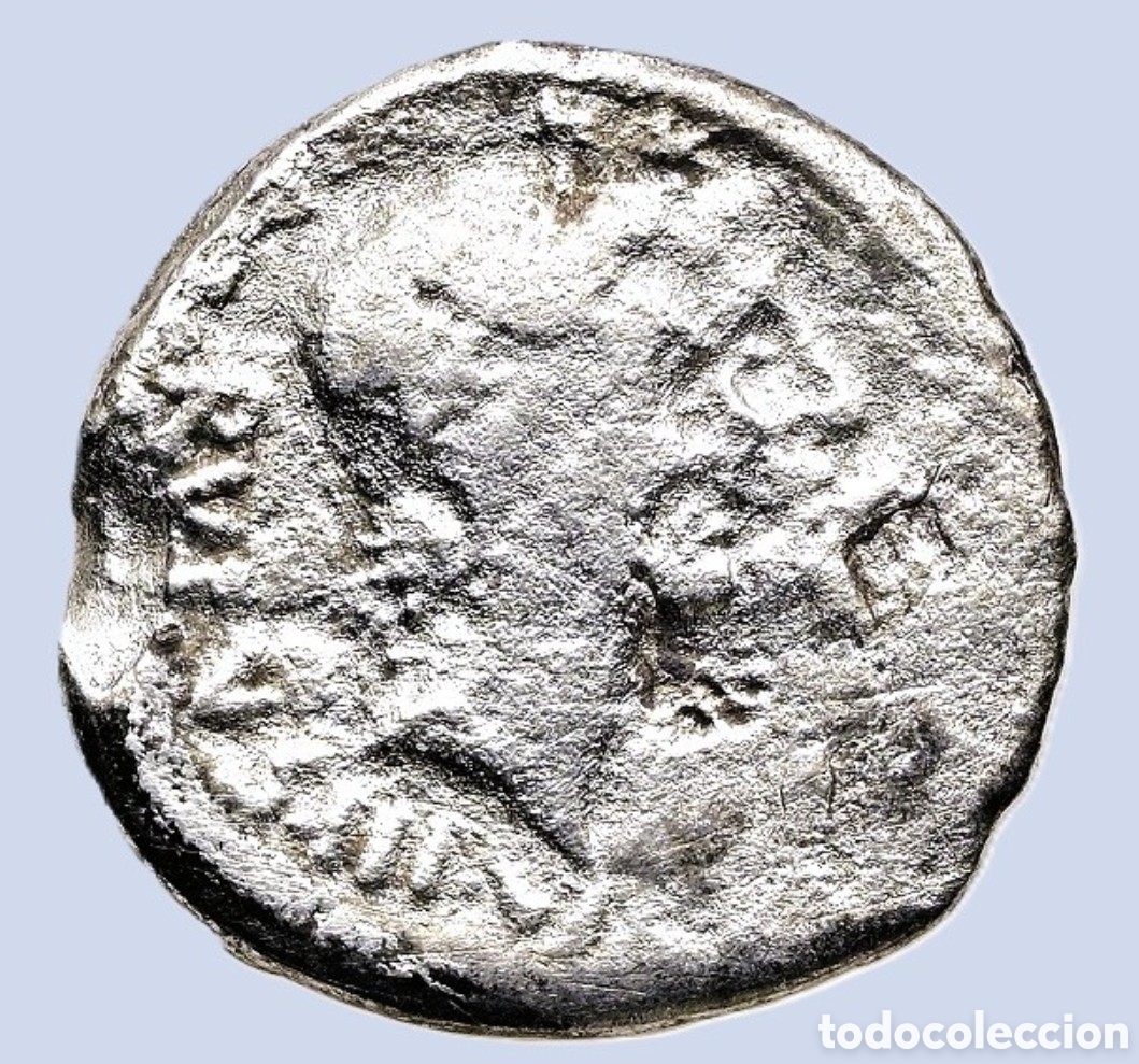 Monedas Imperio Romano: DENARIO Mn. Cordius Rufus (46 a. C.). Roma. Denario de plata (20,8 mm, 2,9 g).EN MB