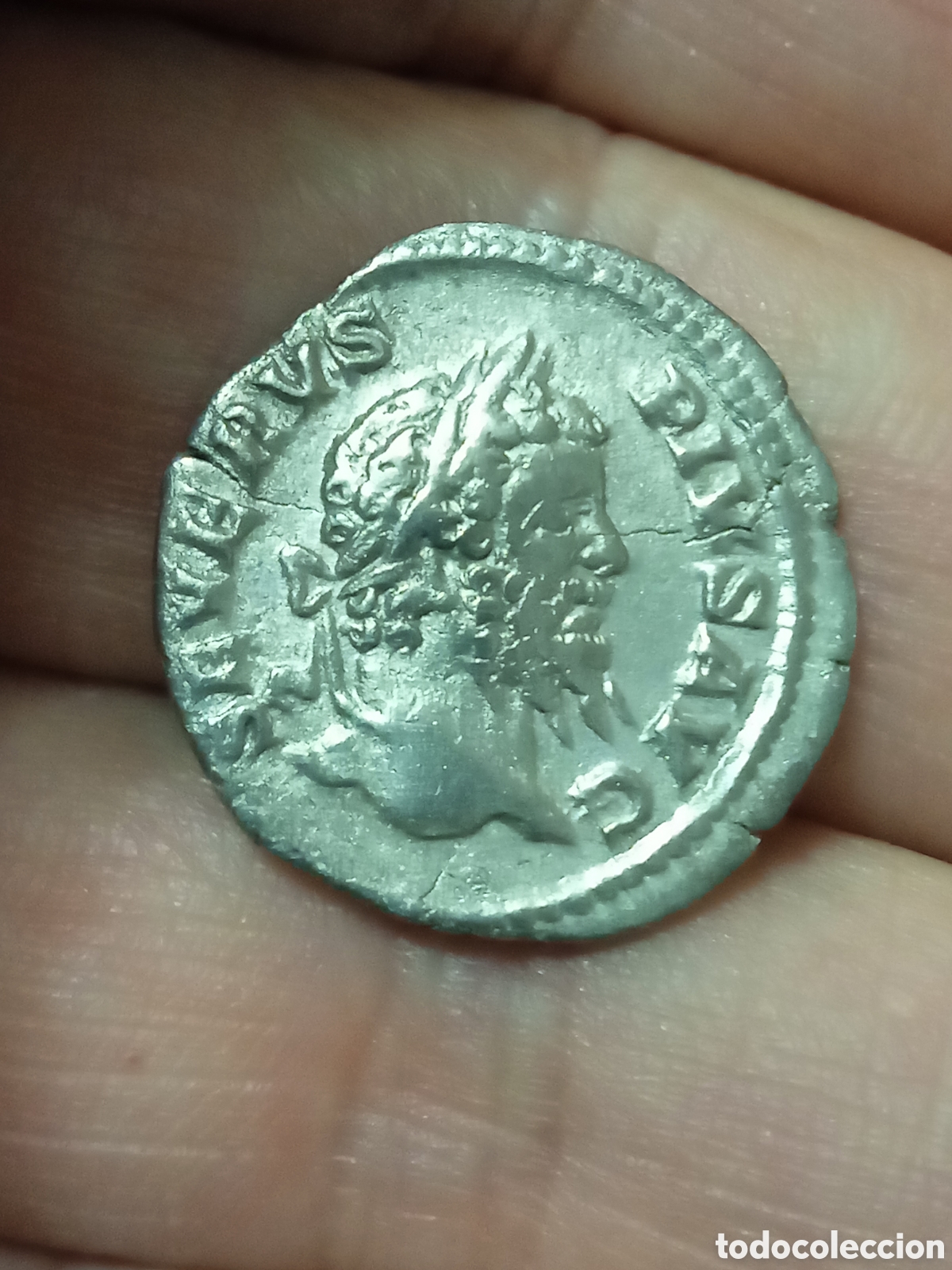 Monedas Imperio Romano: DENARIO DE SEPTIMIO SEVERO (193-211 D.C.) DOS PEQUE&Ntilde;AS GRIETAS VER FOTOS