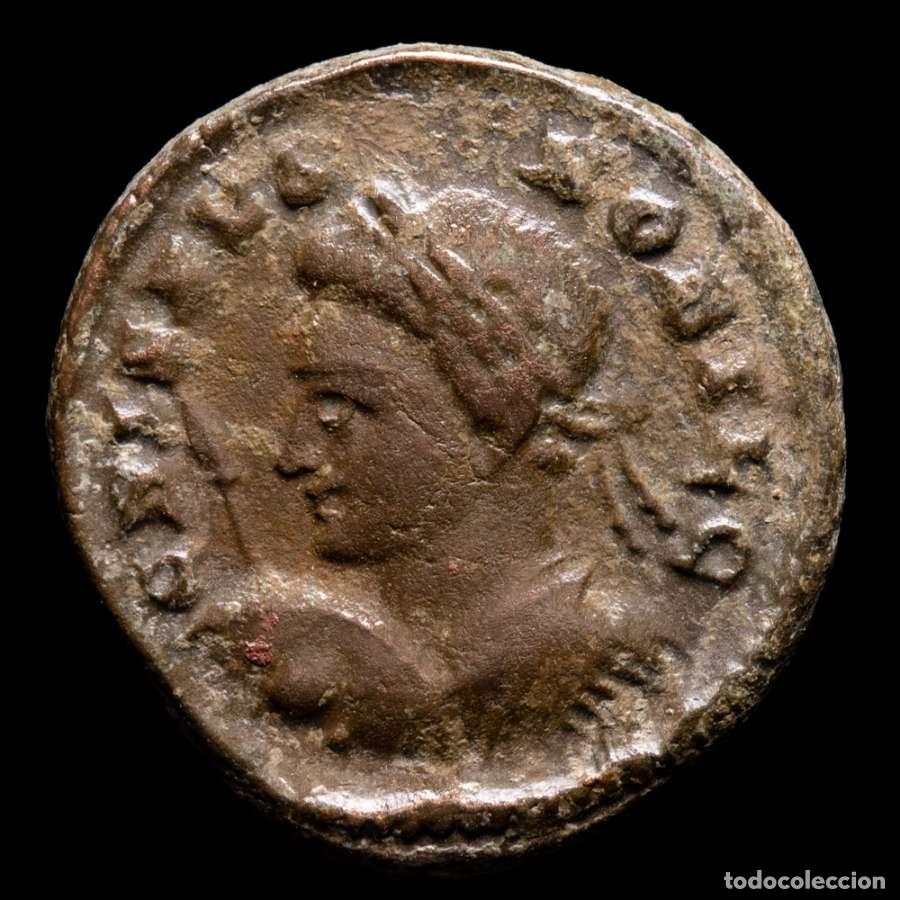 Monedas Imperio Romano: Crispo Cesar Follis de Londres - BEATA TRANQUILITAS F-B / PLON