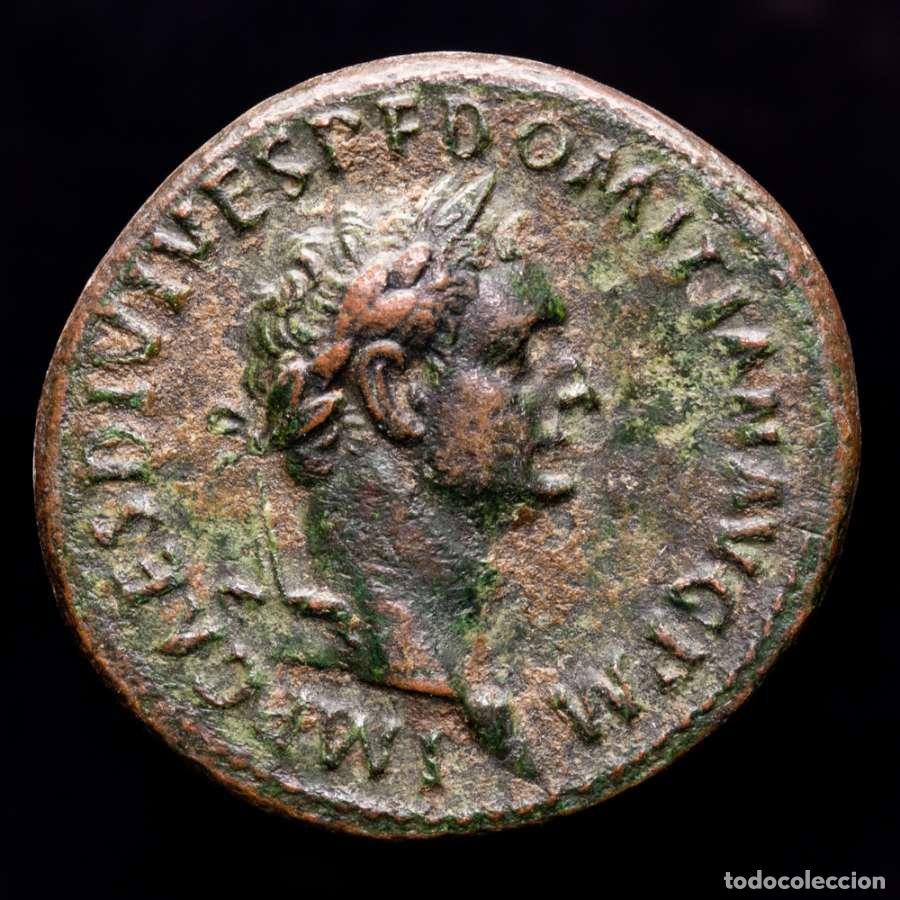M&uuml;nzen R&ouml;misches Reich: Domiciano As de Roma TR P COS VIII DES VIIII P P / S - C Minerva