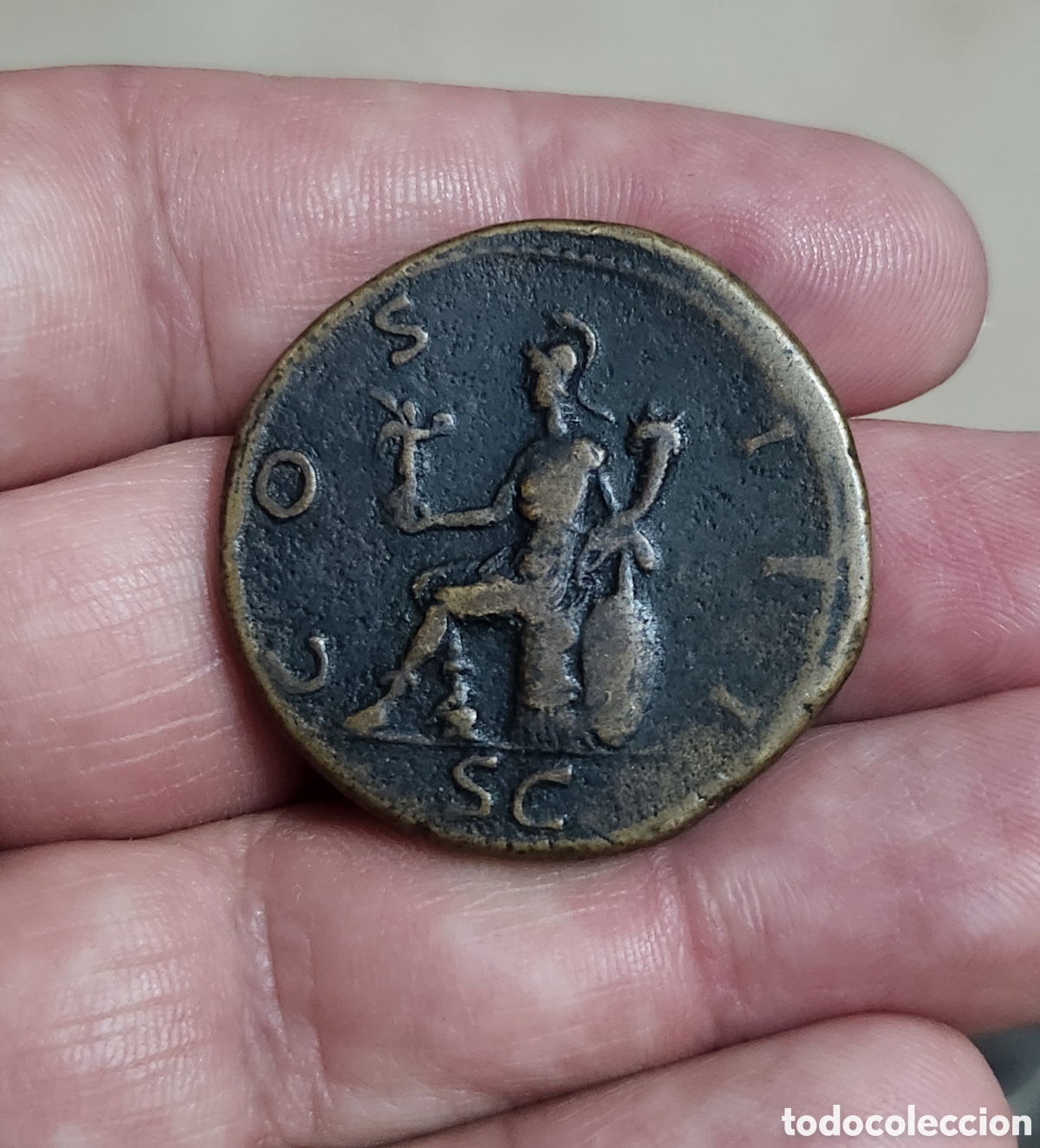 Monedas Imperio romano: Magnifico Sestercio Adriano - Foto 2