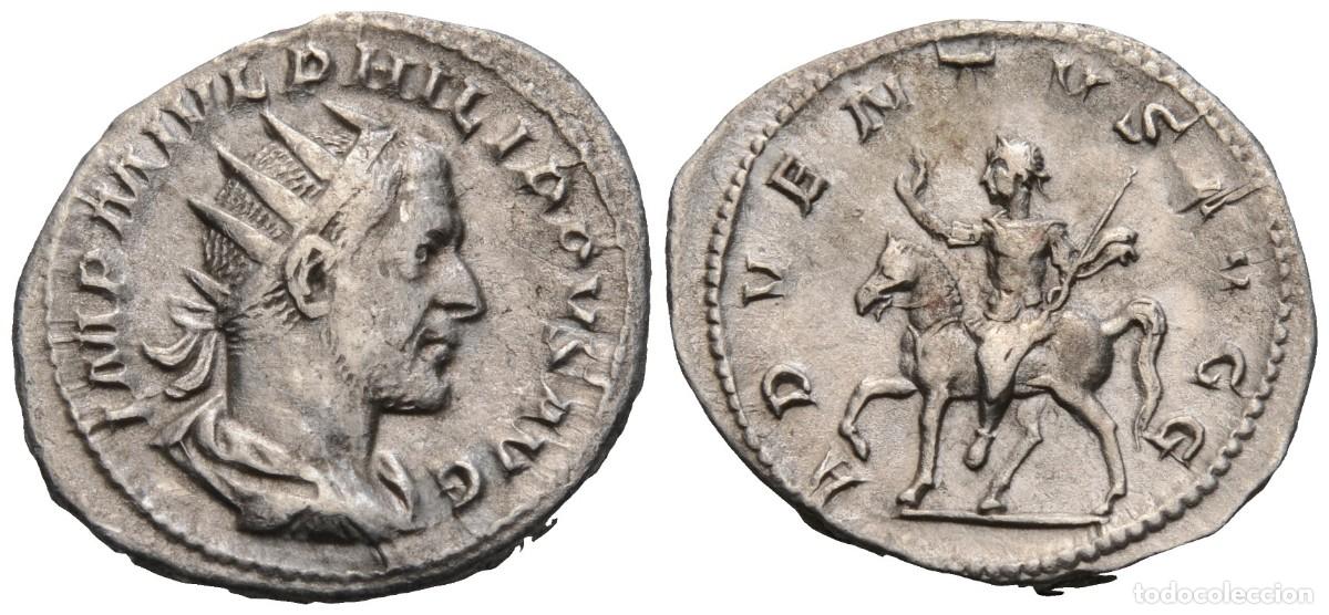 Monedas Imperio Romano: Roma- Antoniano. Filipo I &rdquo;El &Aacute;rabe&rdquo;. Roma (244-247 d.C.) EBC-/XF- Plata 5,5 g.