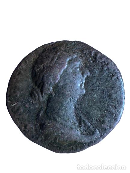 Monedas Imperio Romano: Faustina Hija. As 10,7 gr. Rev/ LAETITIA SC